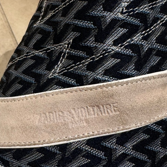 ZADIG & VOLTAIRE high flash monogram high top shoes. Size US 8 - Picture 4 of 4